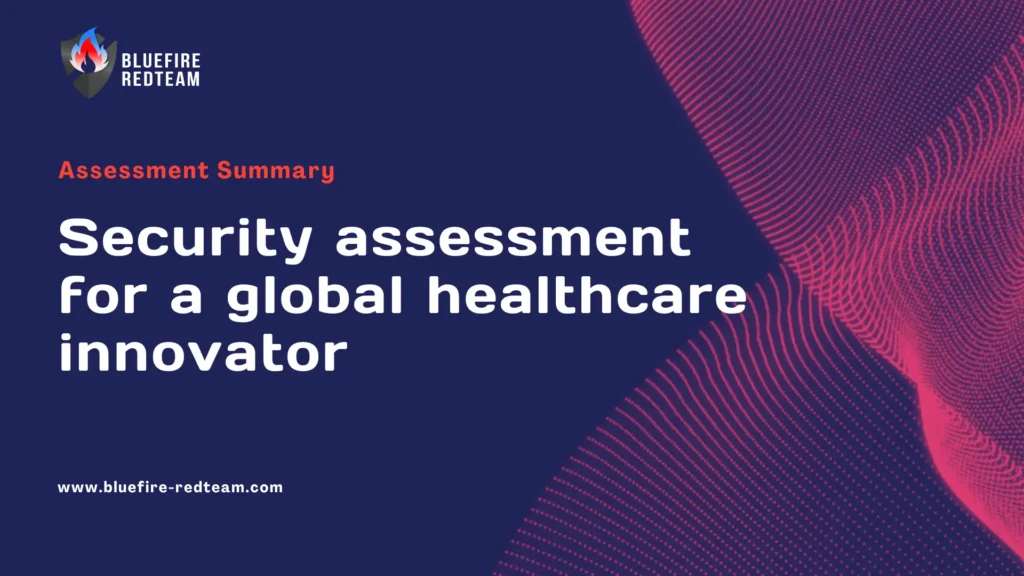 Security assessment for healthcare