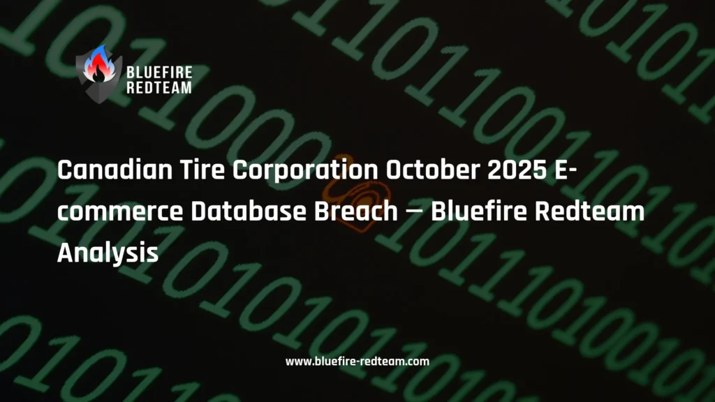 Canadian Tire Corporation October 2025 E-commerce Database Breach — Bluefire Redteam Analysis