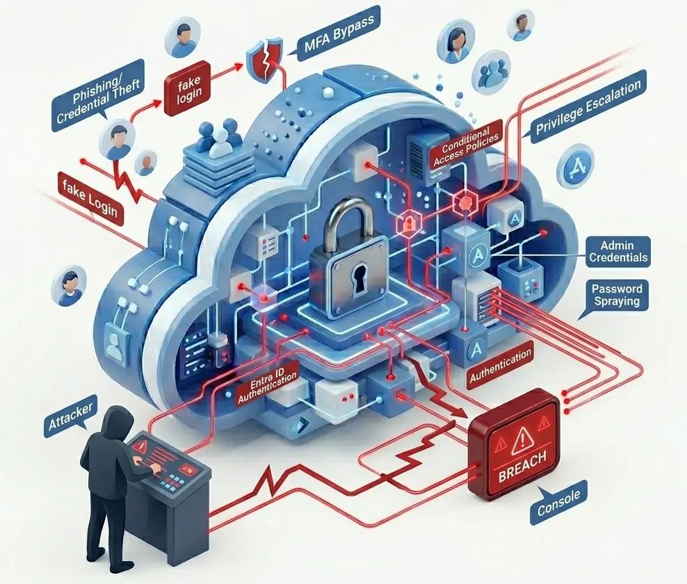 Attacker Targeting Entra ID
